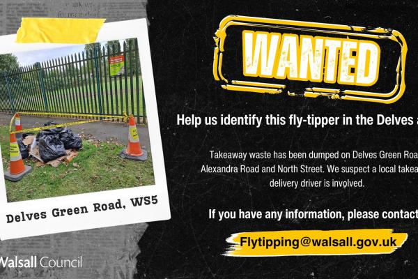 ‘WANTED’ poster, calling for information on the fly-tipping incidents