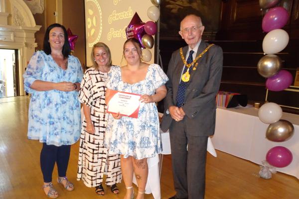 Councillor Stacie Elson, Emma Bennett, Chanelle Brown, Mayor of Walsall, Councillor Anthony Harris