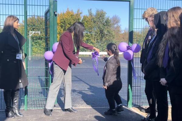 Sureena Brackenridge MP opening E-ACT Willenhall Academy new outdoor area