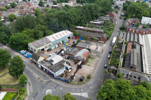 An aerial view of Moat Street in Willenhall