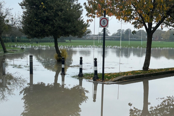 Flooded King George V Playing Fields