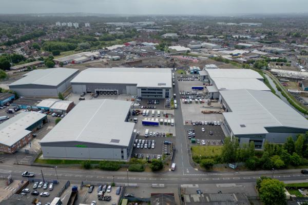 Aerial view of employment site