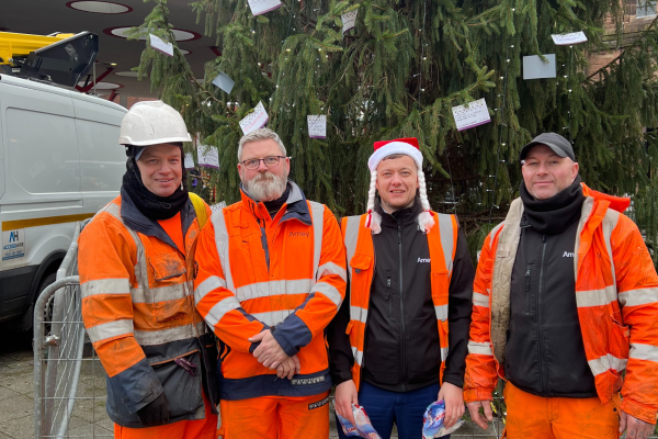 The amey group in orange high vis