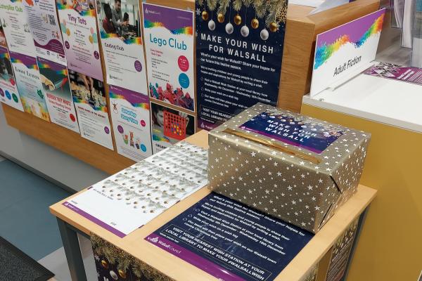 Walsall wish station set up at Lichfield Street Hub