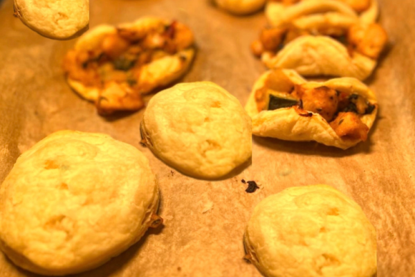 Image depicts cooked savoury pastries.