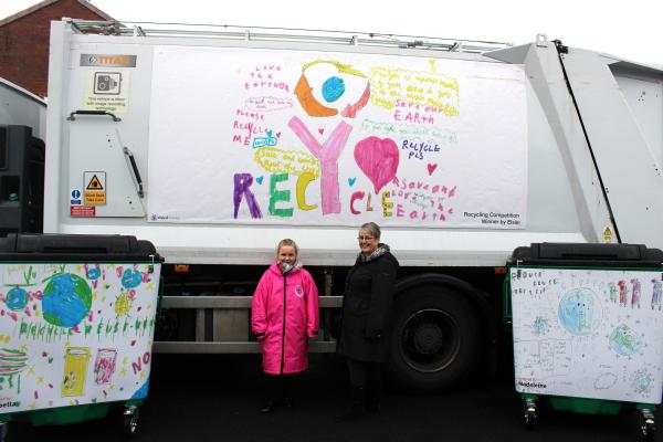 Councillor Kerry Murphy with the competition winner, Elsie