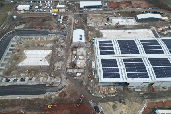 Aerial view of Middlemore Lane HWRC development