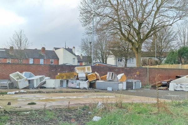 Fly-tipping in Walsall Street, Darlaston