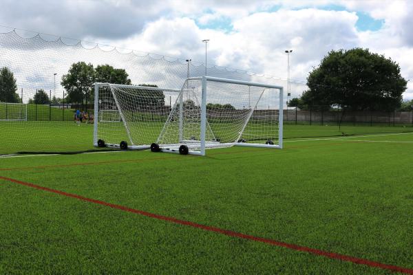 Football pitch with goals 