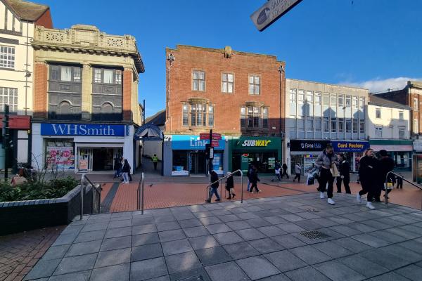 a view across Walsall town centre