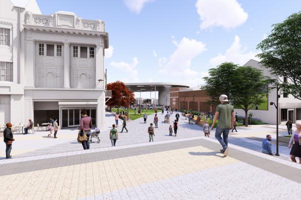 Artists impression of Park Street in Walsall town centre