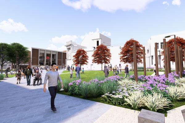 Artists impression of Park Street in Walsall town centre