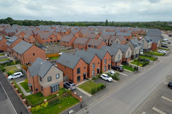 A new build estate from above