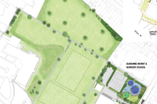 A map plan of a park