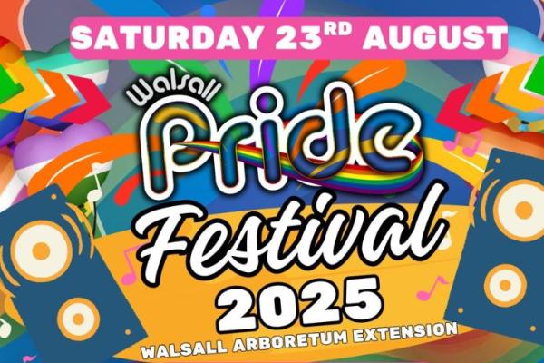Walsall Pride Festival banner 2025