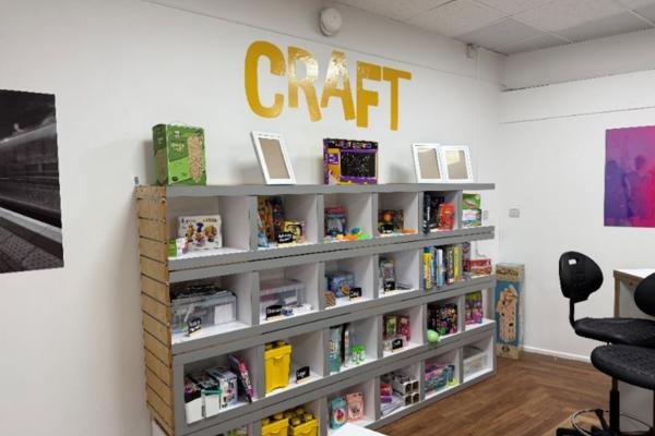 The crafting area in Our Place