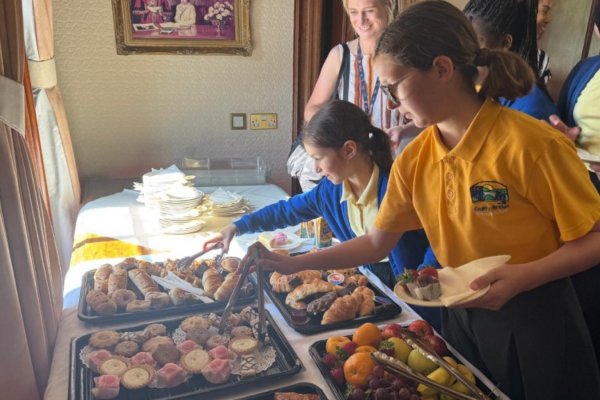 Children during a visit to the Mayor's parlour 