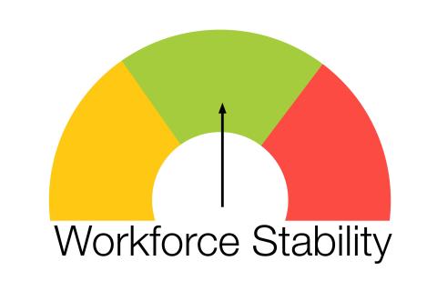 Workforce Stability is rated green